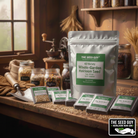 63 Variety Heirloom Seed Package | Prepper's Seed Vault | The Seed Guy
