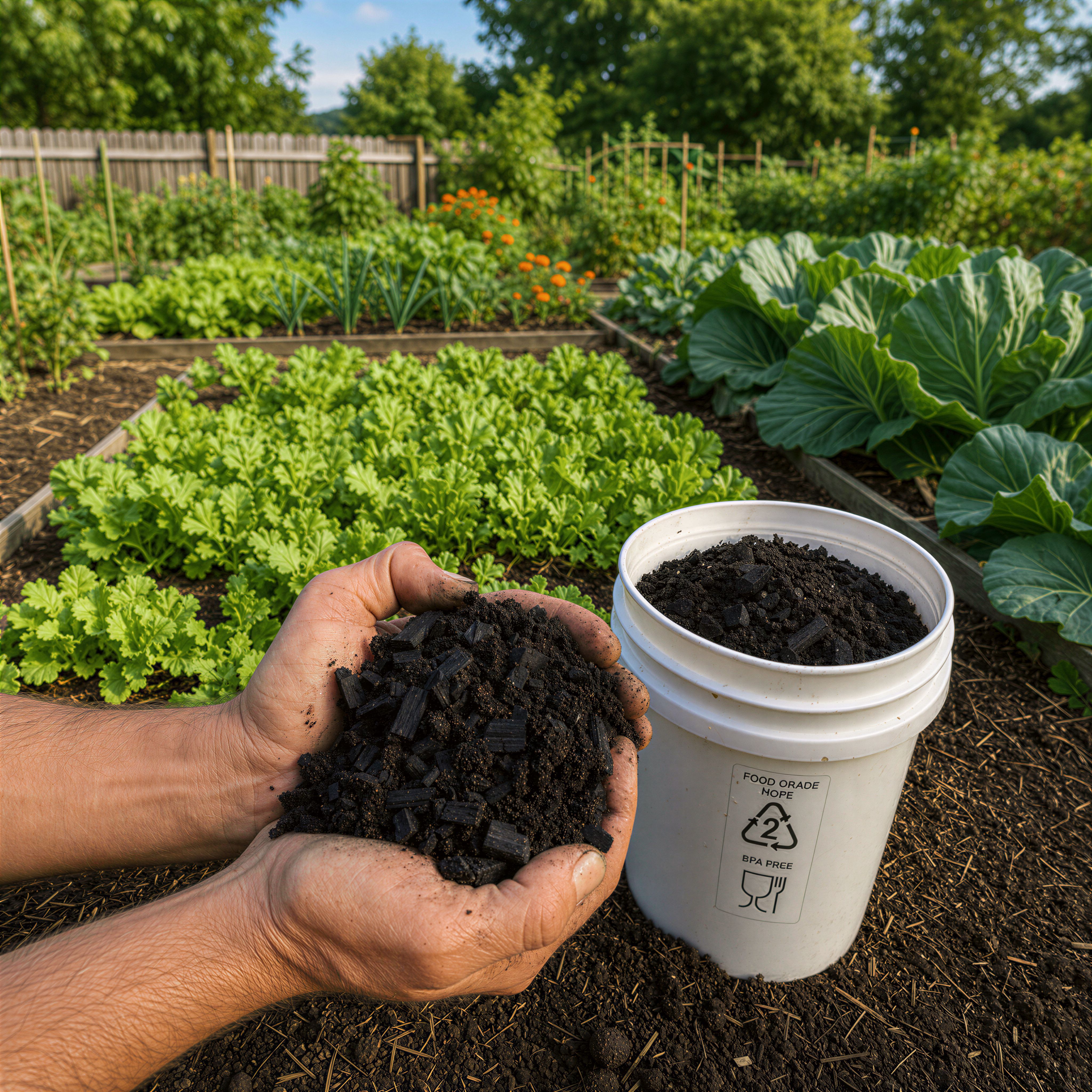 Rich Handful of Pre-Charged Biochar